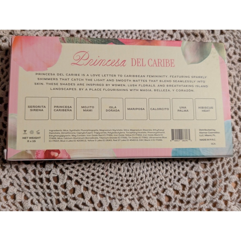 NIB Alamar Cosmetics Princesa Del Caribe Pressed Pigment Eyeshadow Palette - Picture 3 of 6